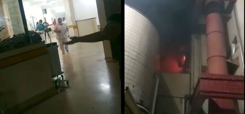 Incêndio faz Hospital São Benedito ser evacuado às pressas (Crédito: REPRODUÇÃO)