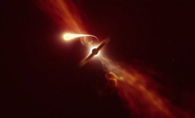 Telescpios registram momento em que estrela  engolida por buraco negro