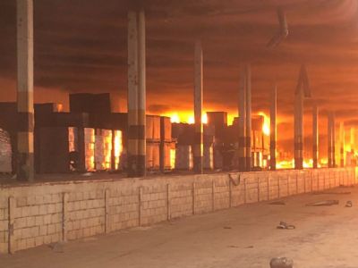 Incndio atinge empresa de fertilizantes em Sorriso e causa exploses; Defesa Civil emite alerta de risco para a populao