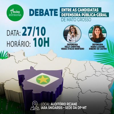 ​Candidatas ao cargo de defensora pblica-geral de Mato Grosso participam de debate