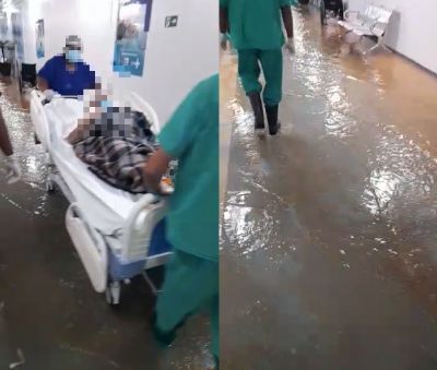 Chuva alaga Hospital Metropolitano e pacientes precisam ser removidos