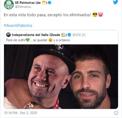 Palmeiras provoca Miguel ngel Ramrez e Del Valle, eliminados da Libertadores
