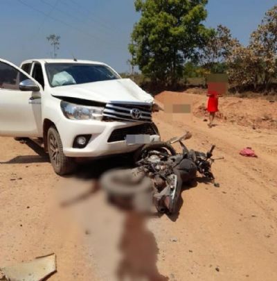 Aps bebedeira, motociclista morre aps colidir com caminhonete em MT