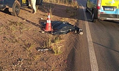 Homem morre atropelado por carreta na BR-364 em Cuiab