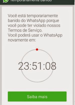 WhatsApp bane ao menos 1,5 mi de contas no Brasil