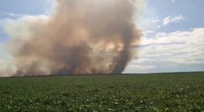 Queda de raio provoca incndio em terra indgena em Mato Grosso