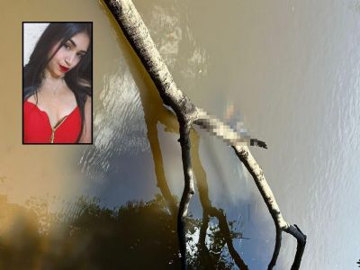 ​Mulher  achada morta em rio com fios de telefone amarrado no pescoo