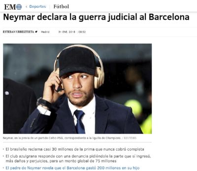 Jornal: Neymar declara 
