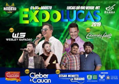 Wesley Safado  e Eduardo Costa fazem show na Expolucas