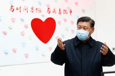Presidente da China visita cidade de Wuhan, origem da epidemia de coronavrus