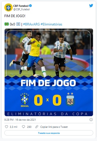 Brasil e Argentina empatam sem gols em jogo muito disputado