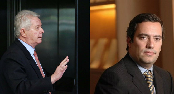 Rubem Novaes, futuro presidente do BB, e Guimar�es, futuro presidente da Caixa