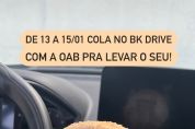 Advogados de todo o Brasil poder�o comer Burger King de gra�a