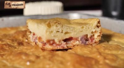 torta salgada recheada com lingui�a Blumenau