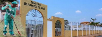 Come�a servi�o de limpeza e manuten��o de cemit�rios para o Dia de Finados em V�rzea Grande