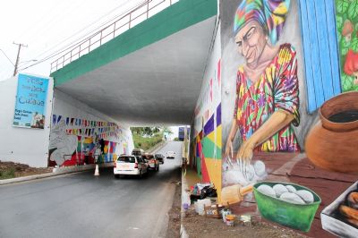 T�nel da rodovi�ria recebe interven��o art�stica