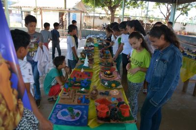 Misc recebe exposi��o da oficina em cer�mica dos alunos do Emeb Maria Tomich