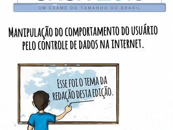Tema da reda��o do Enem 2018 � manipula��o na internet por meio do uso de dados