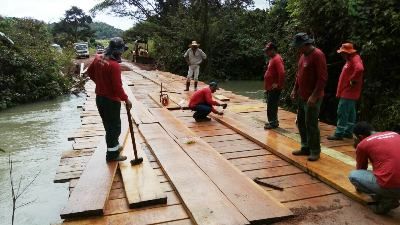 Prefeitura de Matup� conclui revitaliza��o da Ponte do Rio S�o Jo�o na E-60