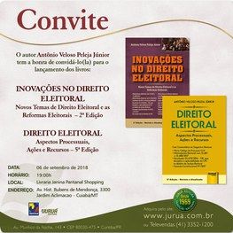 Juiz membro do TRE lan�a livros sobre Direito Eleitoral nesta quinta-feira