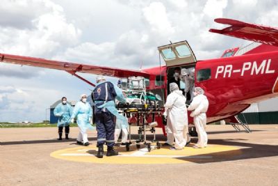 Seis pacientes de RO com Covid-19 chegam a Cuiab� em estado grave
