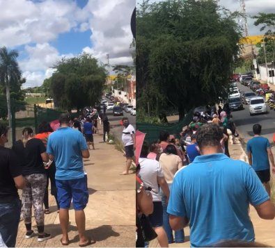 V�deo mostra fila gigante no Centro de Triagem e exp�e caos em Cuiab�
