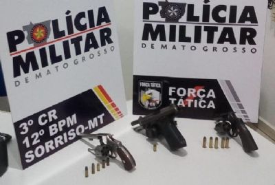 PM evita assalto e armas e muni��es s�o apreendidas em Sorriso