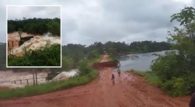 Barragem de hidrel�trica rompe e causa p�nico em moradores
