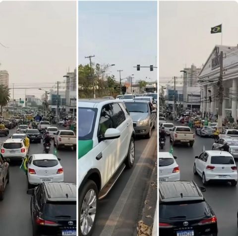 Apoiadores de Bolsonaro fazem carreata no Bicenten�rio da Independ�ncia