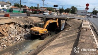 Com risco de desabamento sanado, c�rrego da 8 de Abril ser� finalizado em 15 meses