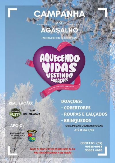 Batalh�o de Pol�cia Militar Ambiental come�a Campanha do Agasalho