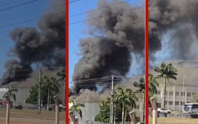 Pr�dio do IFMT pega fogo e destr�i biblioteca e almoxarifado em MT