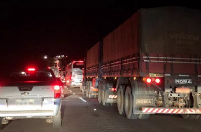 ​Hor�rio noturno para carretas transportar gr�os na 163 de Sinop a divisa com MS ser� ampliado