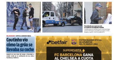 Fora de viagem, Coutinho tem carro rebocado e casa roubada em Barcelona
