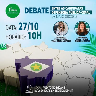 ​Candidatas ao cargo de defensora p�blica-geral de Mato Grosso participam de debate