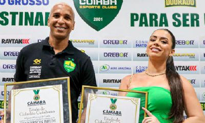 ​Deyverson recebe T�tulo de Cidad�o Cuiabano