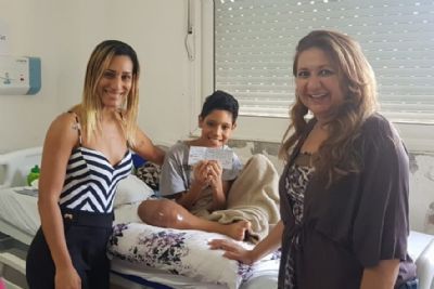 Ap�s doa��es, menino com c�ncer nos ossos consegue ir para SP