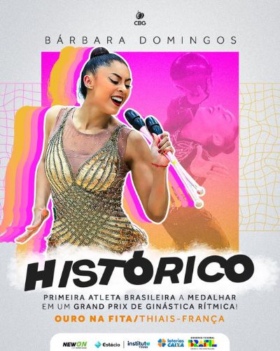 ​B�rbara Domingos leva ouro in�dito em Grand Prix de gin�stica r�tmica