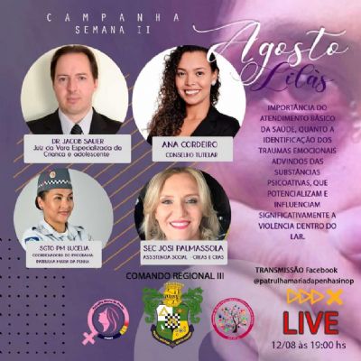 Patrulha Maria da Penha organiza lives sobre preven��o e combate � viol�ncia contra a mulher