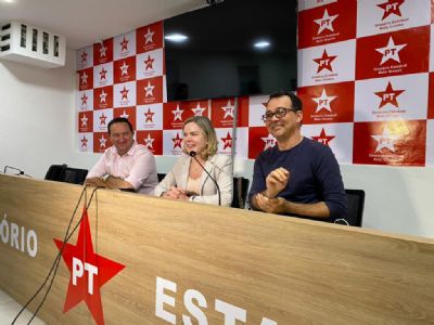 Gleisi Hoffmann anuncia L�dio como pr�-candidato do PT � Prefeitura de Cuiab�