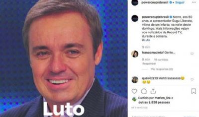 ​Estou muito bem, obrigado�, diz Gugu Liberato ao comentar boato sobre sua morte