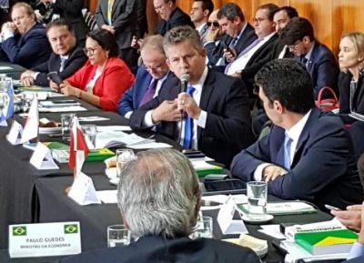Em Bras�lia, Mauro Mendes pede celeridade a ministro em medida de socorro aos Estados
