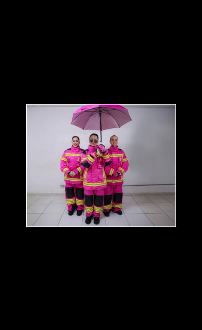 A primeira-dama de MT se une ao Corpo de Bombeiros e promove campanha de conscientiza��o no combate ao c�ncer de mama