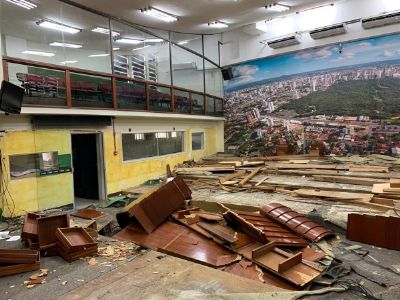 Plen�rio da c�mara municipal de Cuiab� passa por manuten��o durante recesso