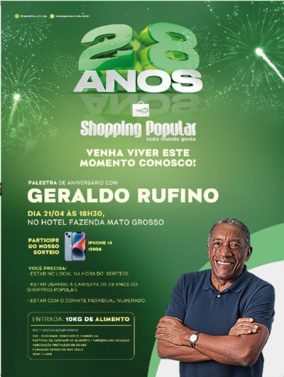 Shopping Popular comemora seus 28 anos com palestra para colaboradores e associados