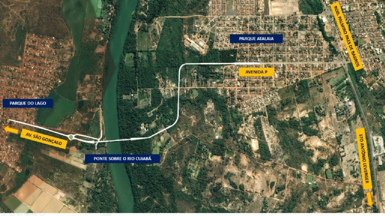 Governo lan�a ponte que liga Cuiab� e VG na regi�o do Aeroporto