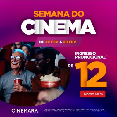 ​Semana do Cinema tem ingressos a R$12 e estacionamento gratuito no Goiabeiras Shopping