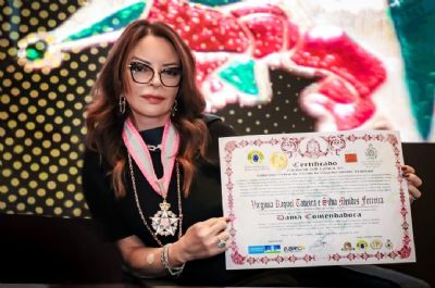 ​Virginia Mendes � homenageada em Bras�lia como Dama Comendadora da Ordem Rosa JK.