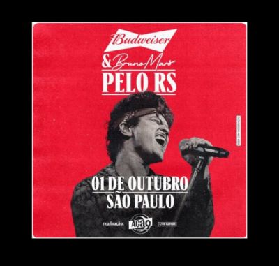 ​Budweiser far� show de Bruno Mars com ingressos exclusivos para doadores de nova iniciativa com a A��o da Cidadania em apoio ao Rio Grande do Sul