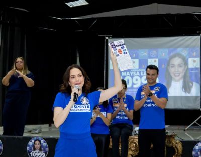 Maysa Le�o re�ne amigos e familiares em lan�amento de campanha